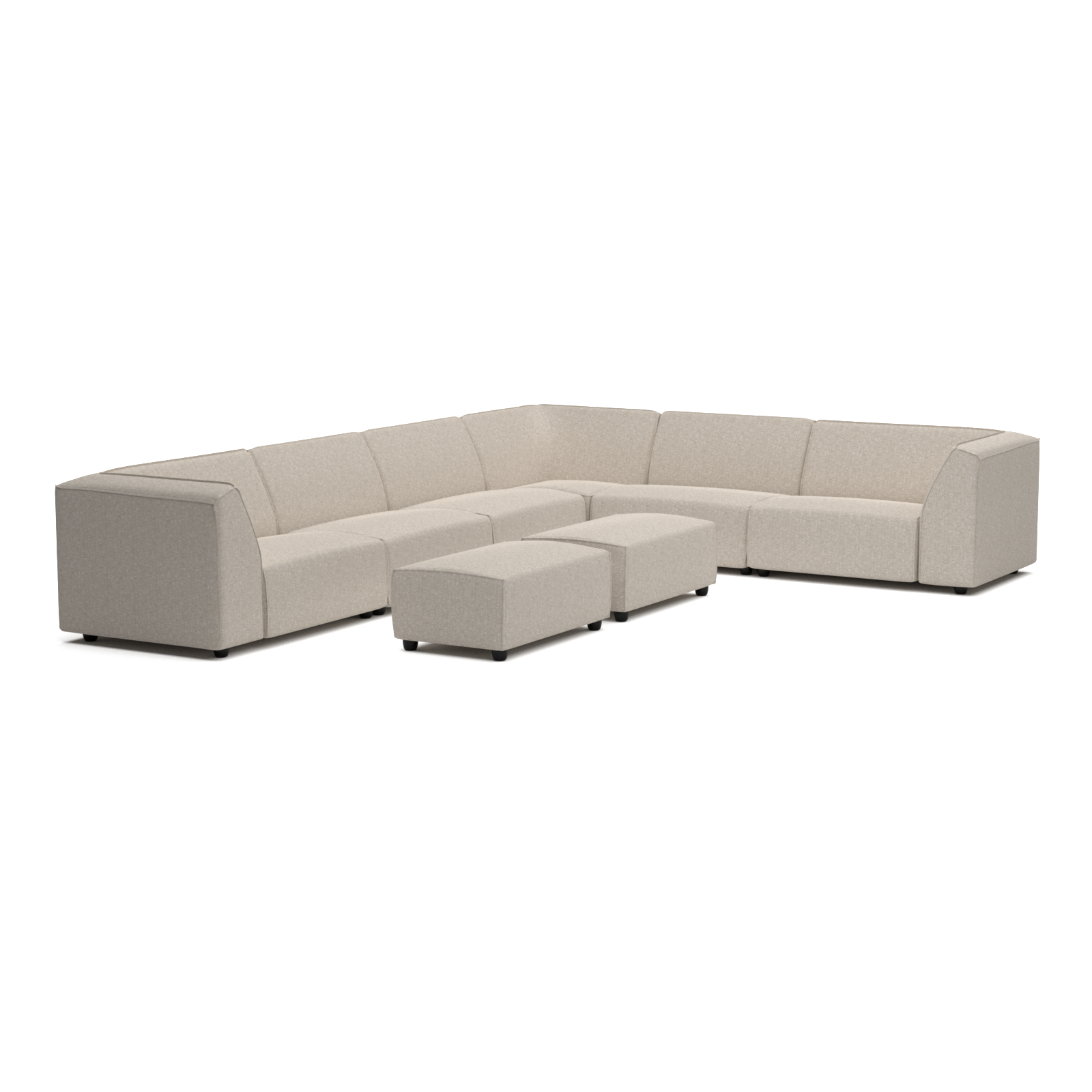 Chill lounge set 10-seater corner + 2 hockers small (left)