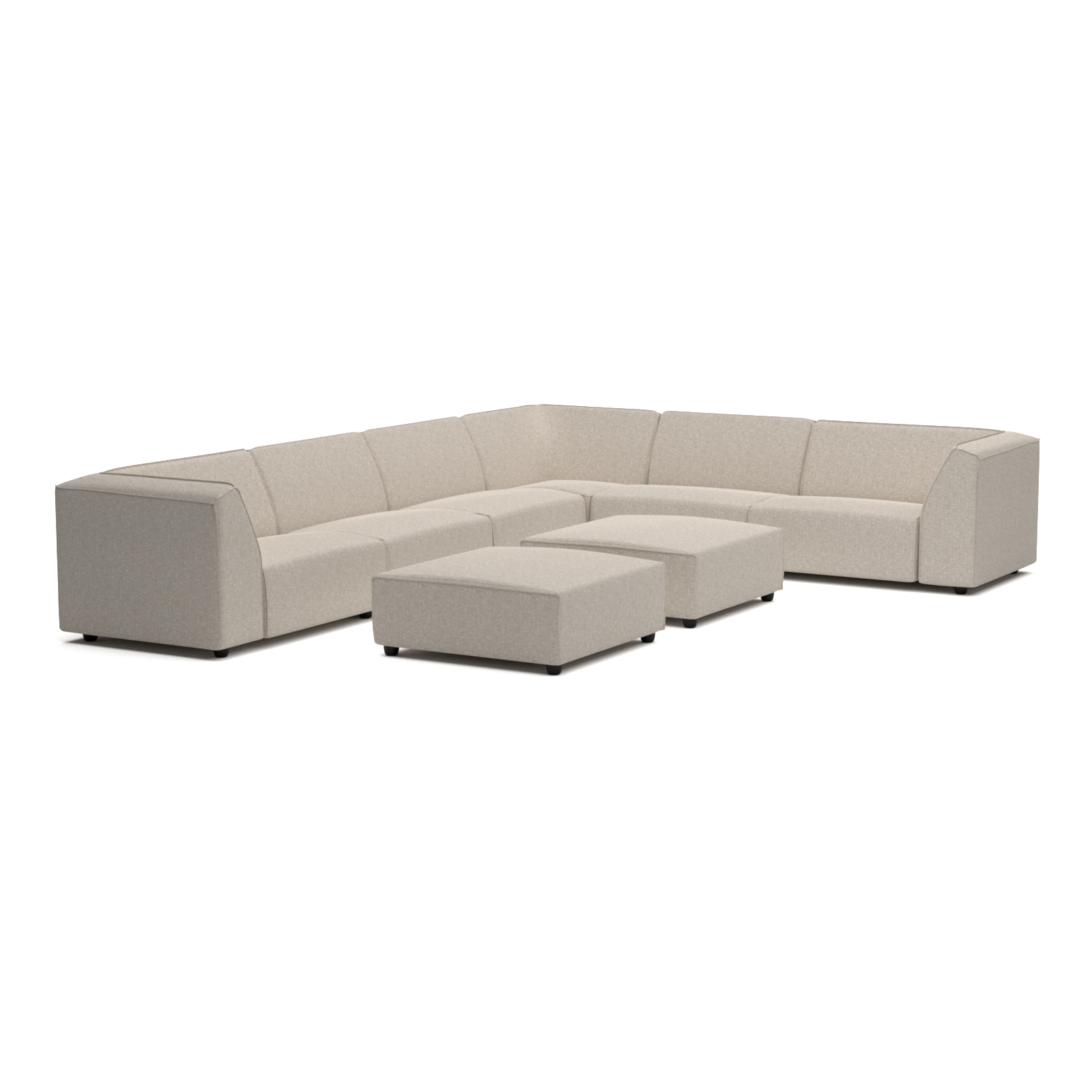 Chill lounge set 10-seater corner + 2 hockers (left)