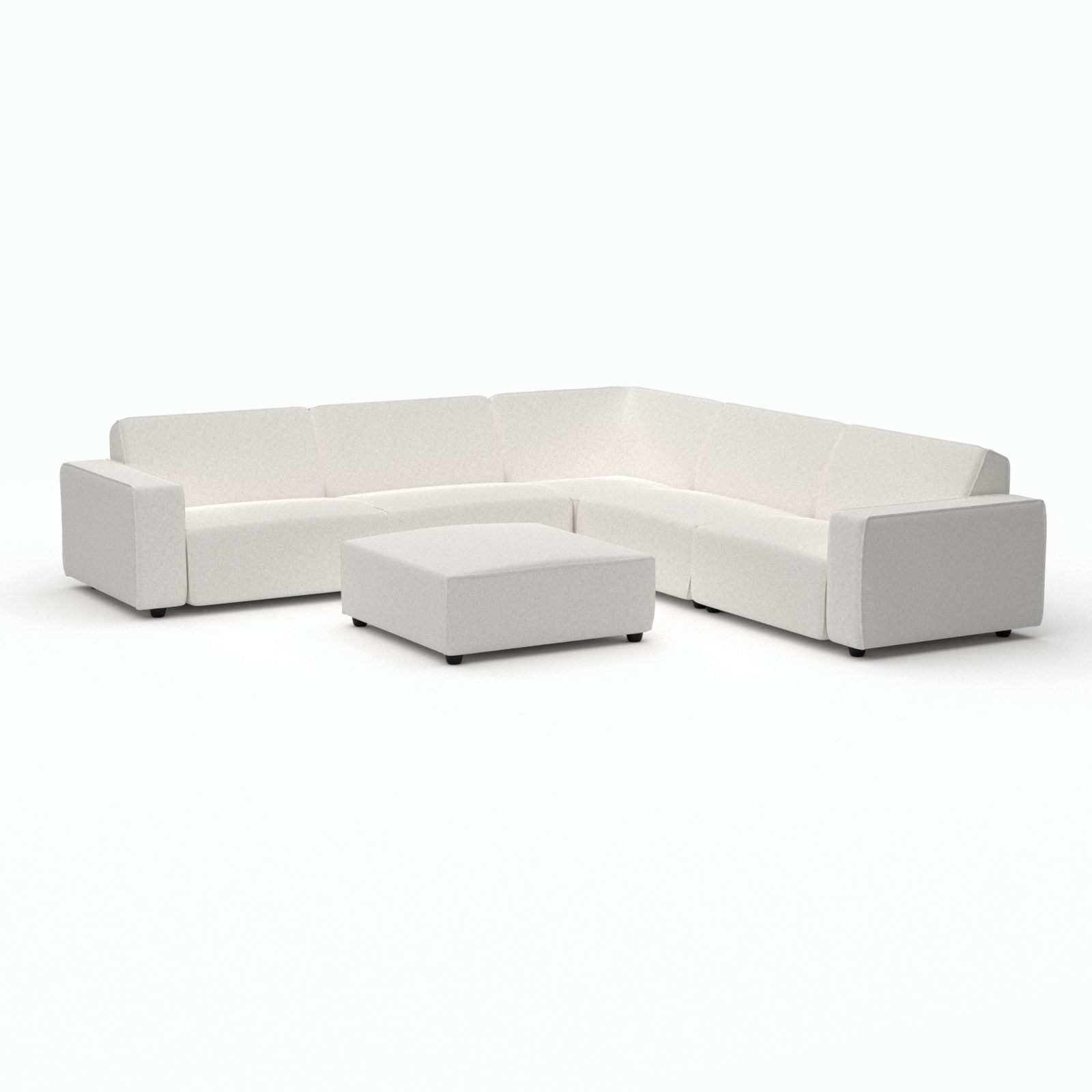 Icon lounge set 8-seater corner + hocker (left) 