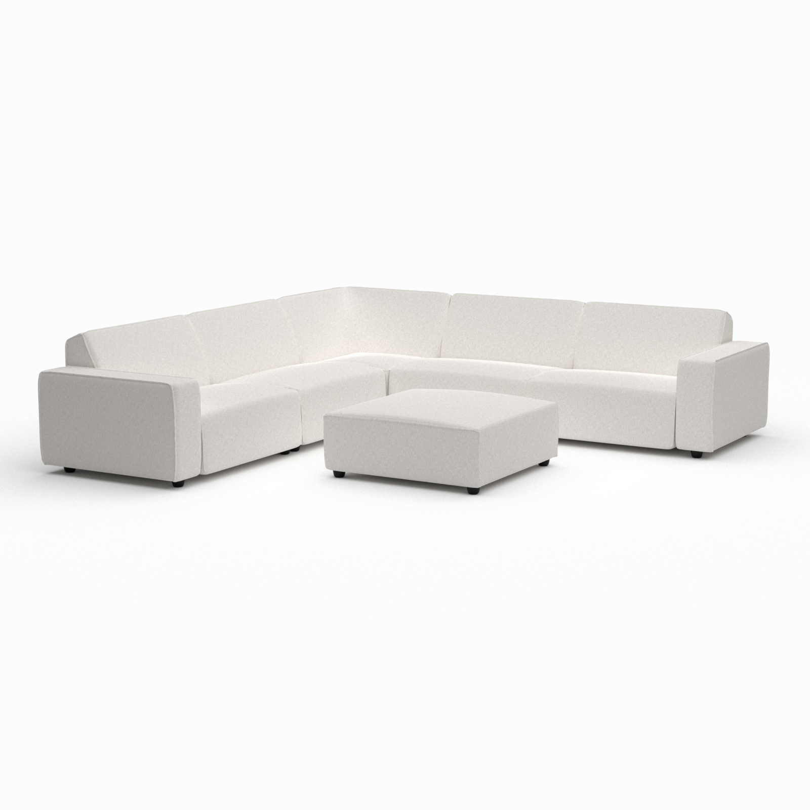 Icon lounge set 8-seater corner + hocker (right)