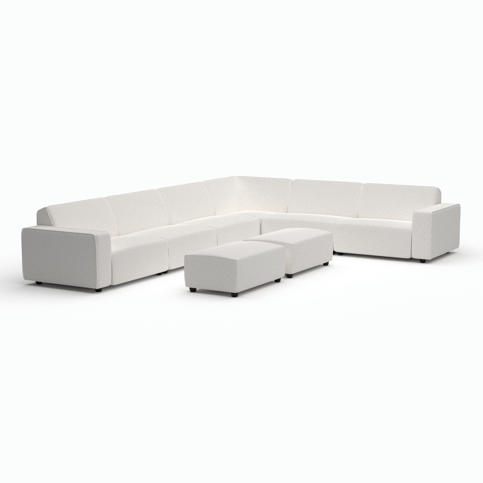 Icon lounge set 10-seater corner + 2 hockers small (left)