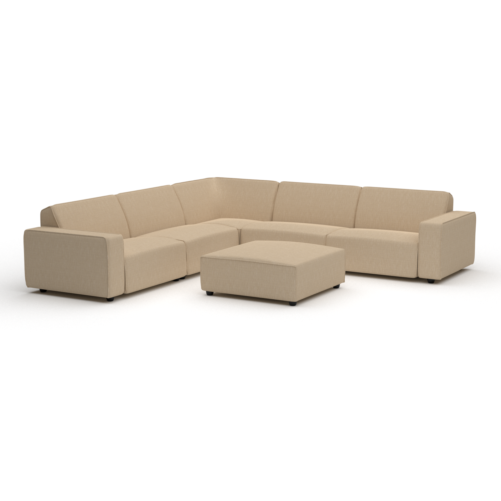 Icon lounge set 8-seater corner + hocker (right)