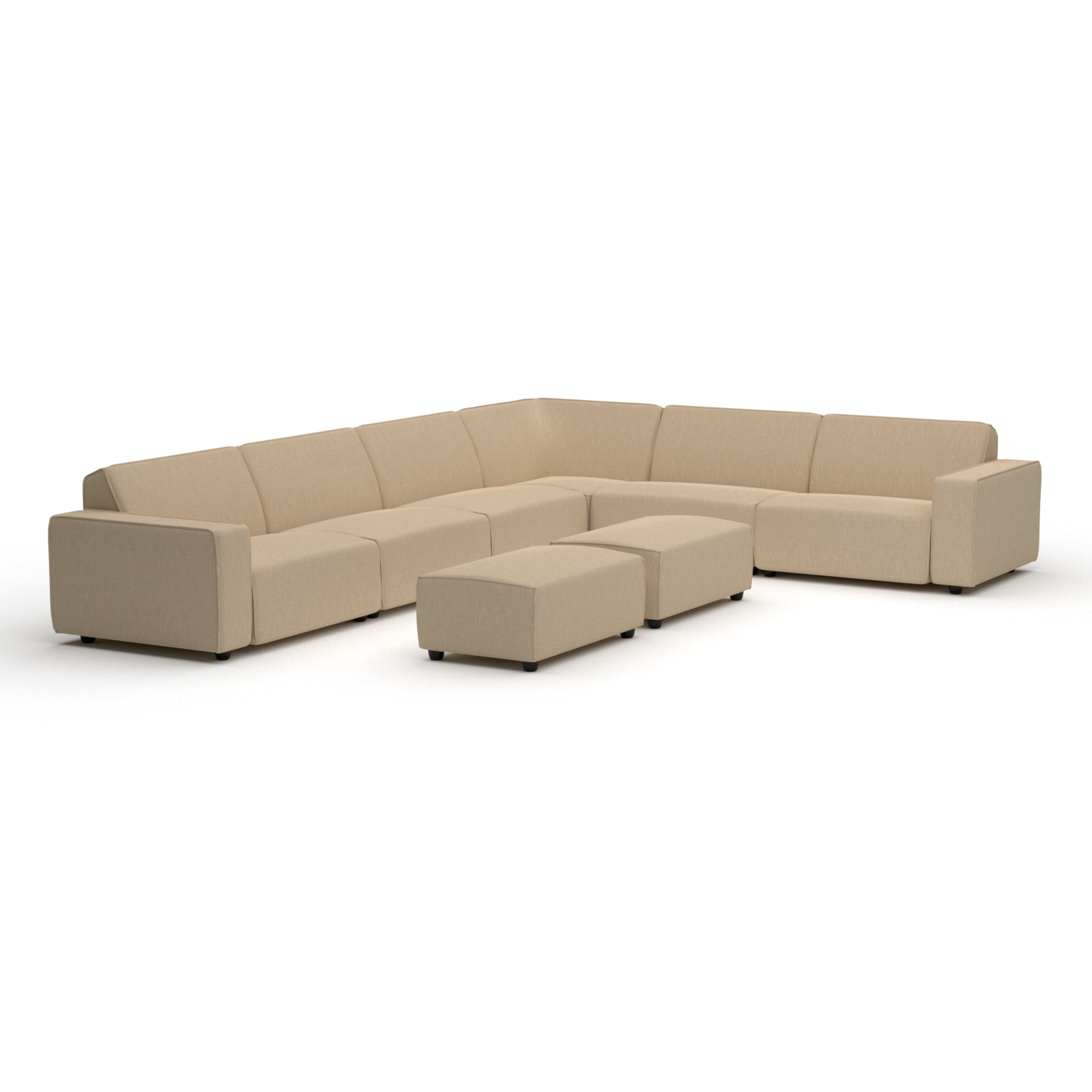 Icon lounge set 10-seater corner + 2 hockers small (left)