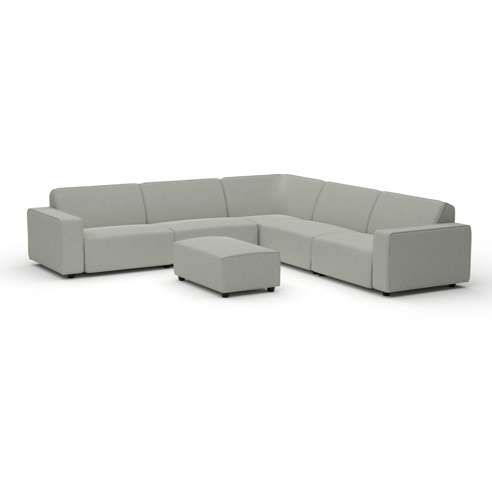 Icon lounge set 8-seater corner + hocker small (left)