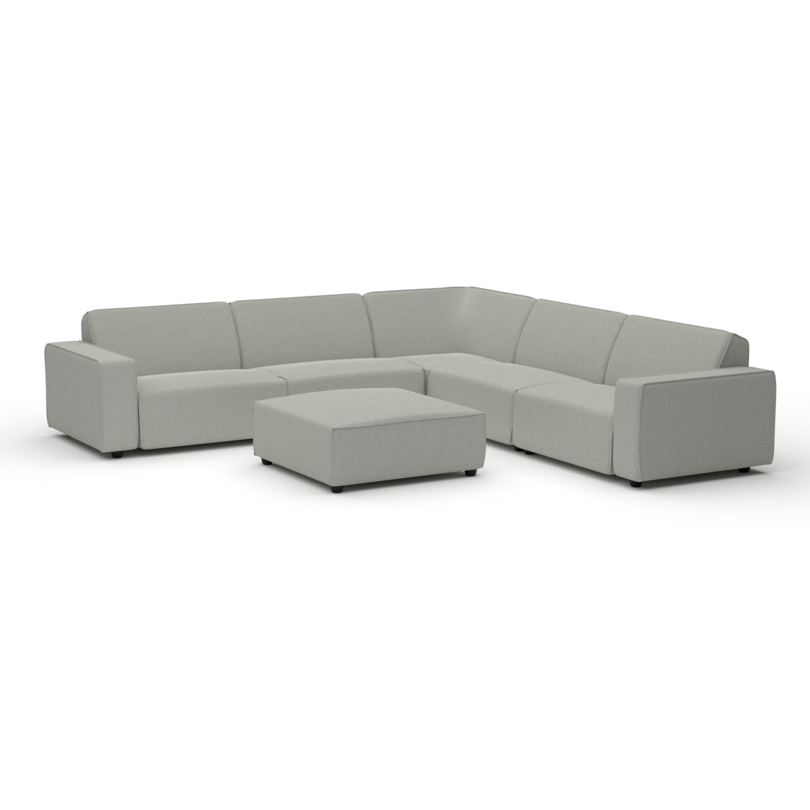 Icon lounge set 8-seater corner + hocker (left) 