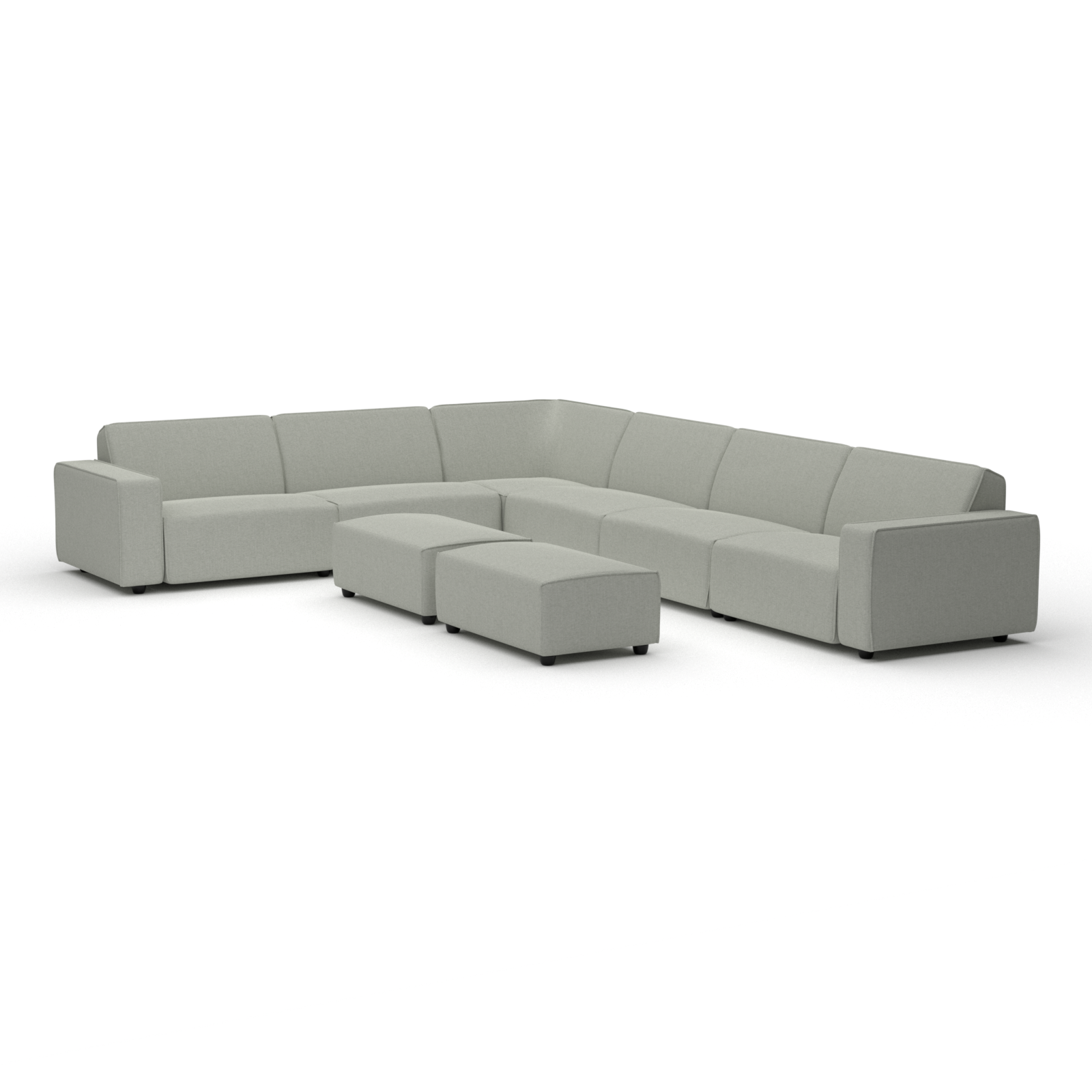 Icon lounge set 10-seater corner + 2 hockers small (right)
