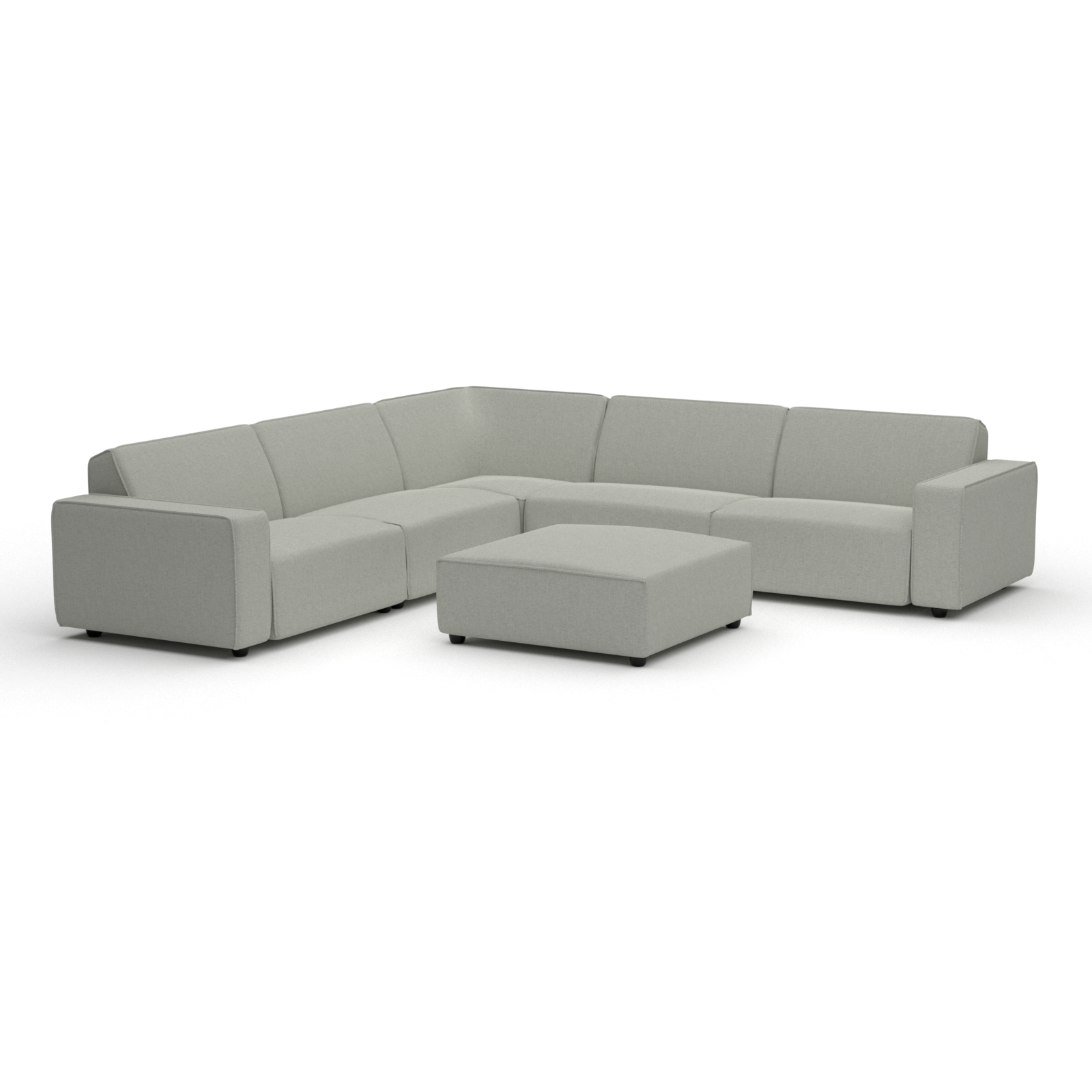 Icon lounge set 8-seater corner + hocker (right)
