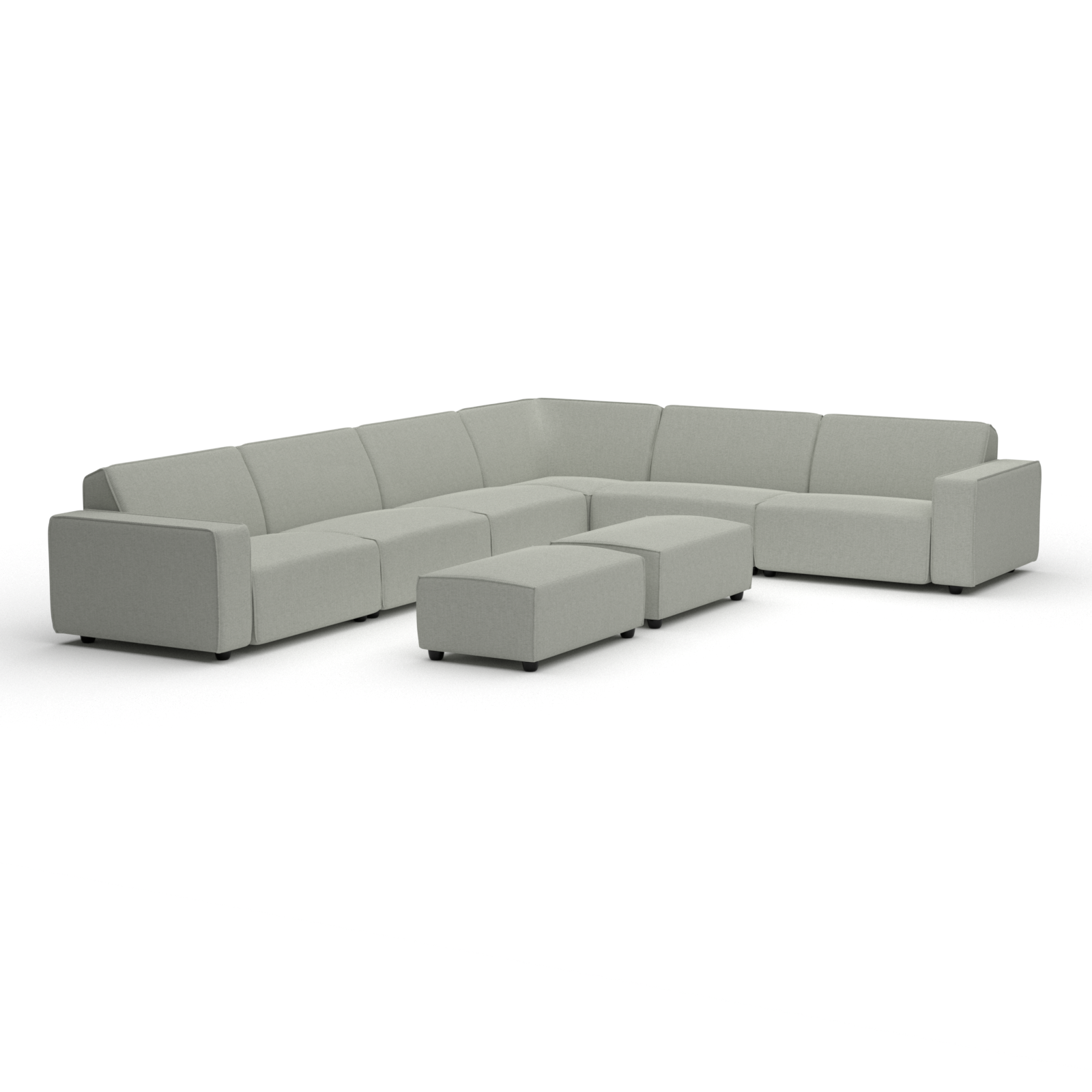 Icon lounge set 10-seater corner + 2 hockers small (left)