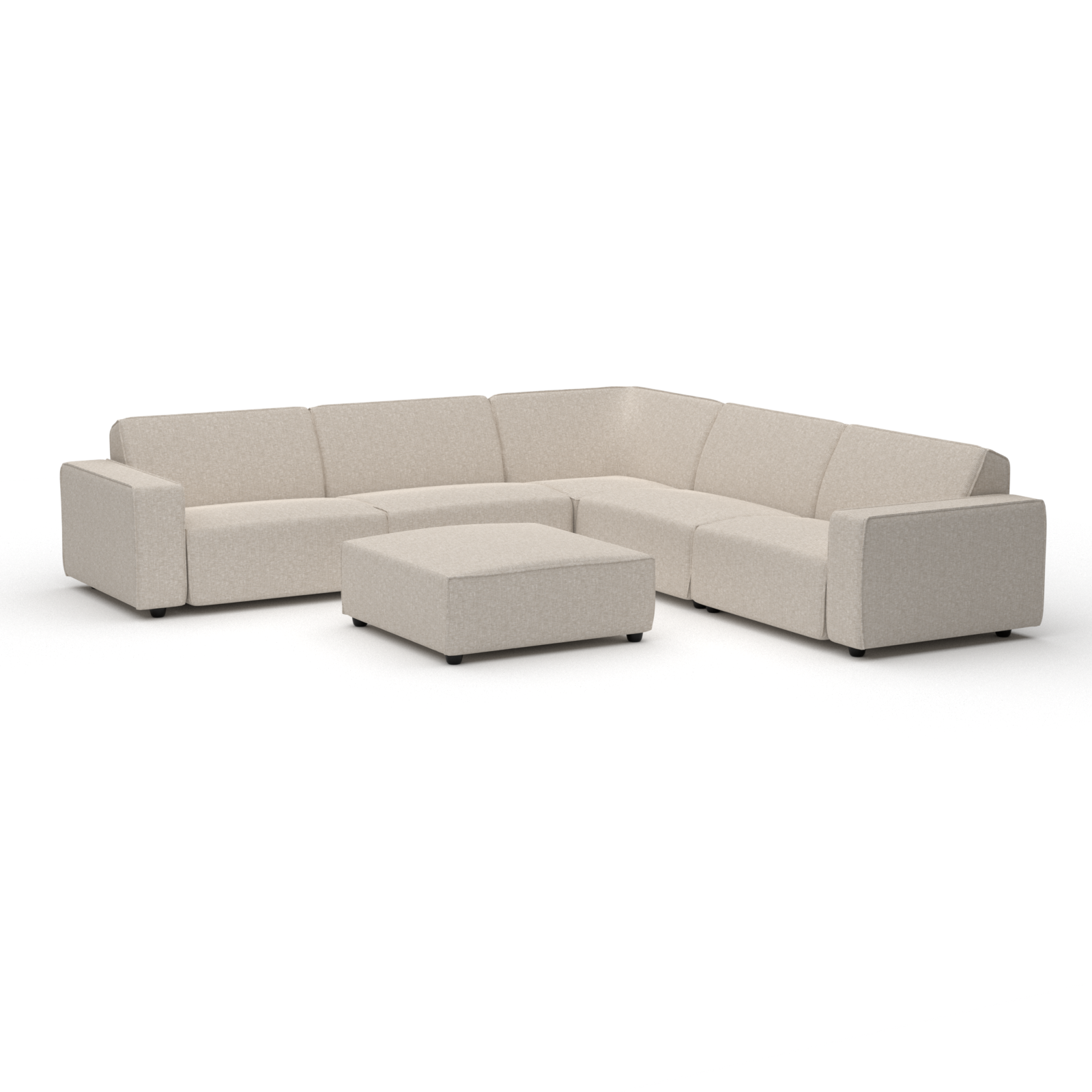 Icon lounge set 8-seater corner + hocker (left) 