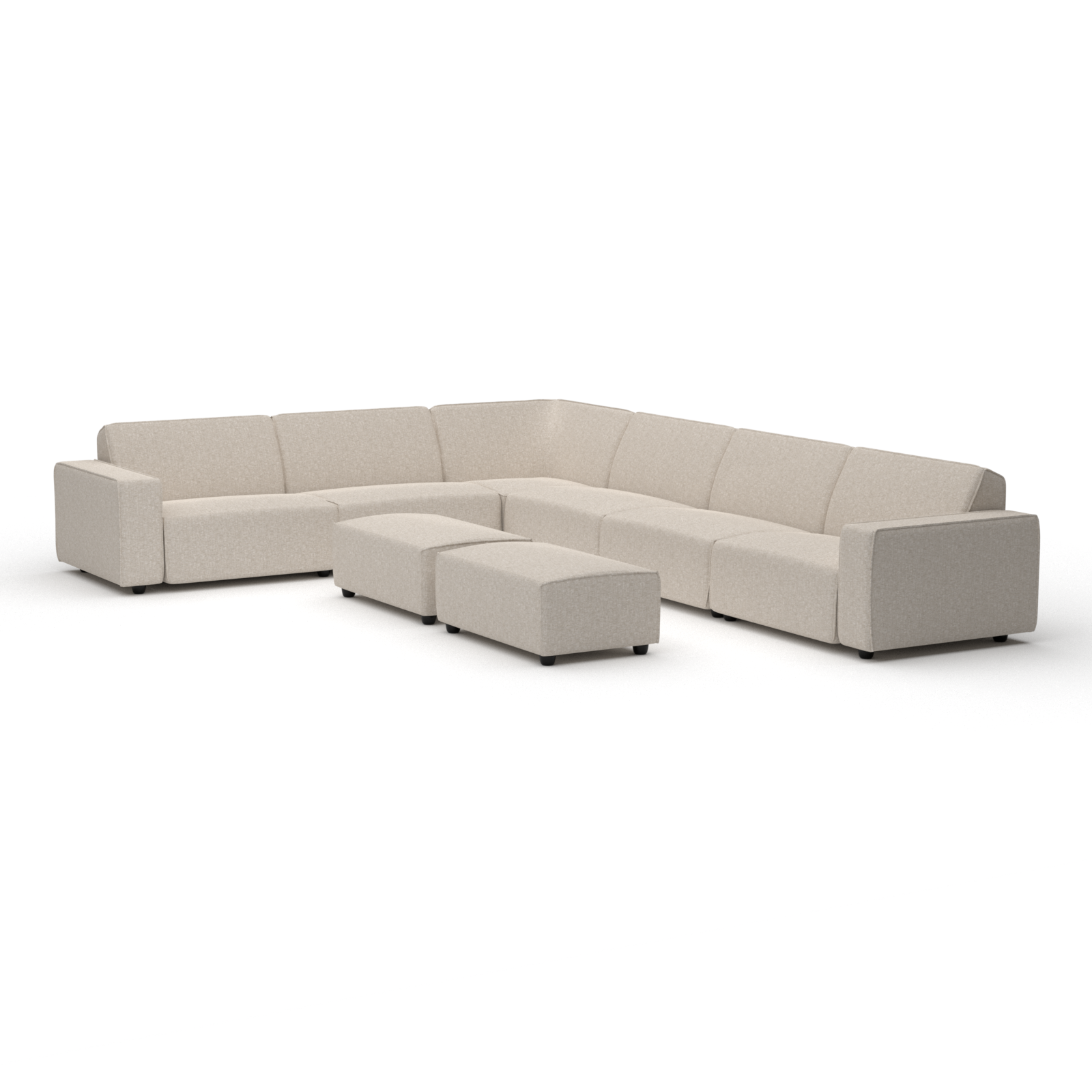 Icon lounge set 10-seater corner + 2 hockers small (right)