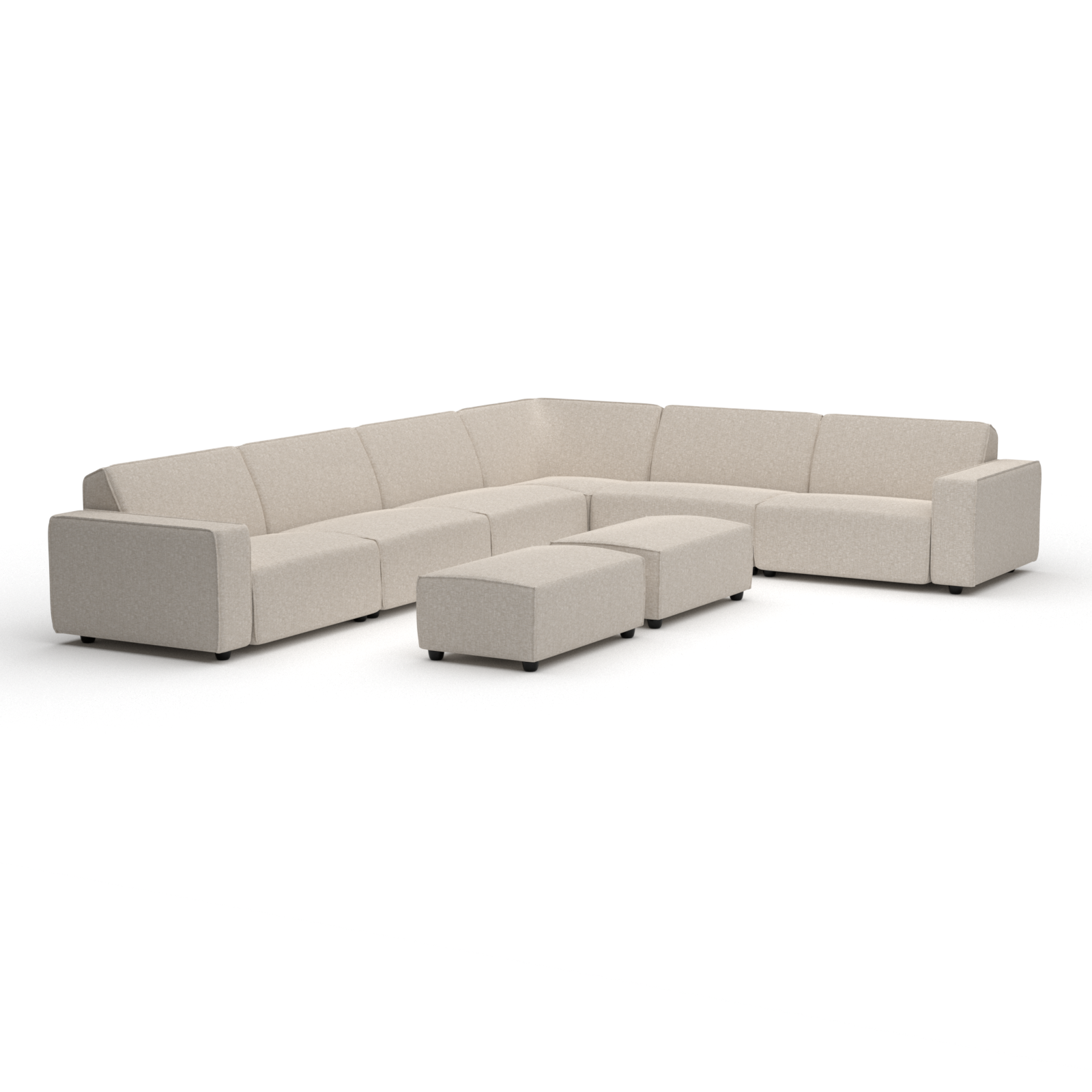 Icon lounge set 10-seater corner + 2 hockers small (left)