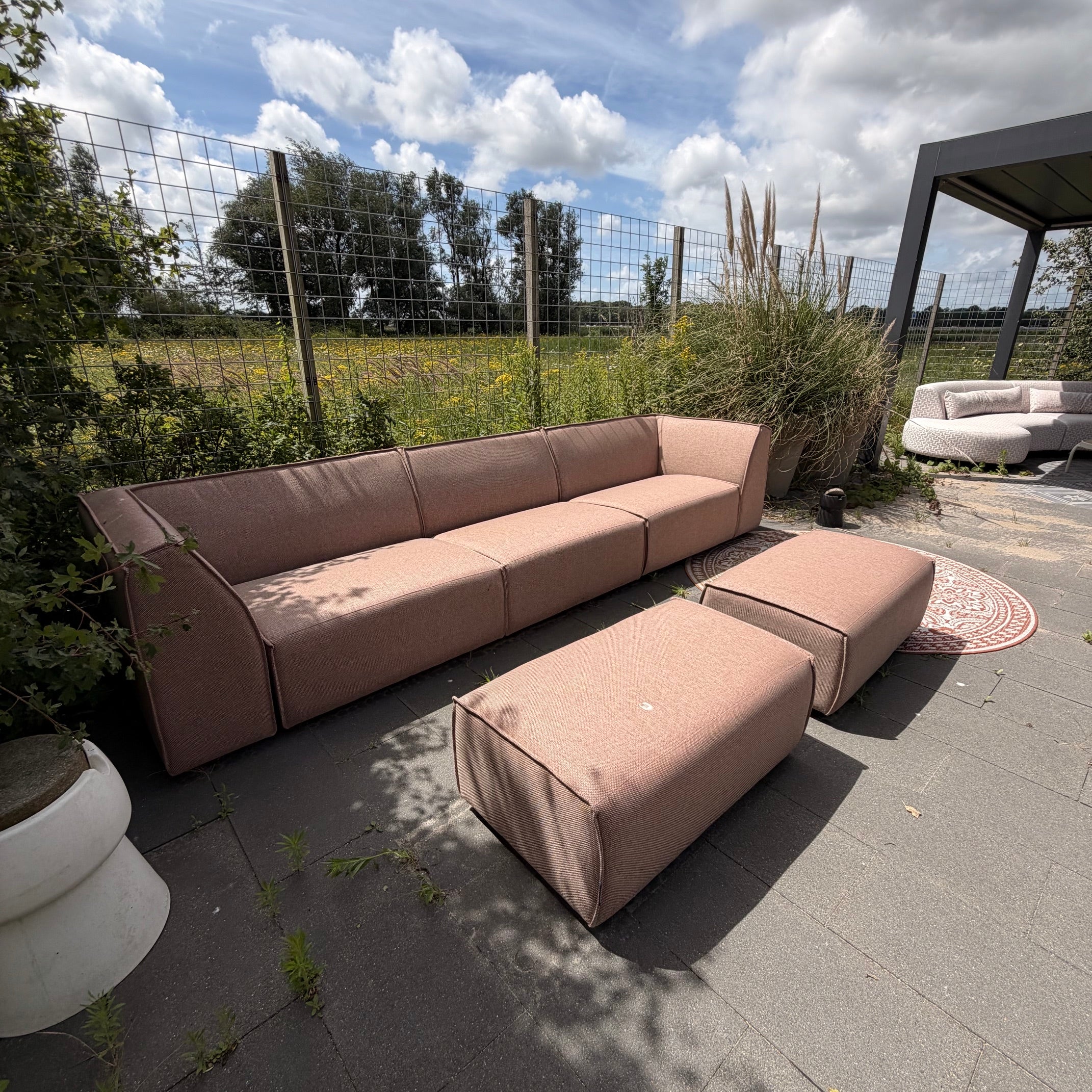 SALE |  Chill 6-zits 332 cm + 2x hocker small Seine Roest