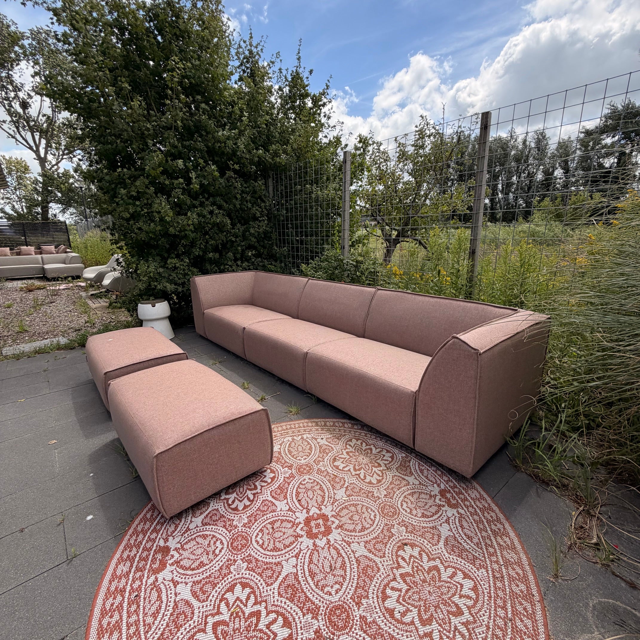 SALE |  Chill 6-zits 332 cm + 2x hocker small Seine Roest
