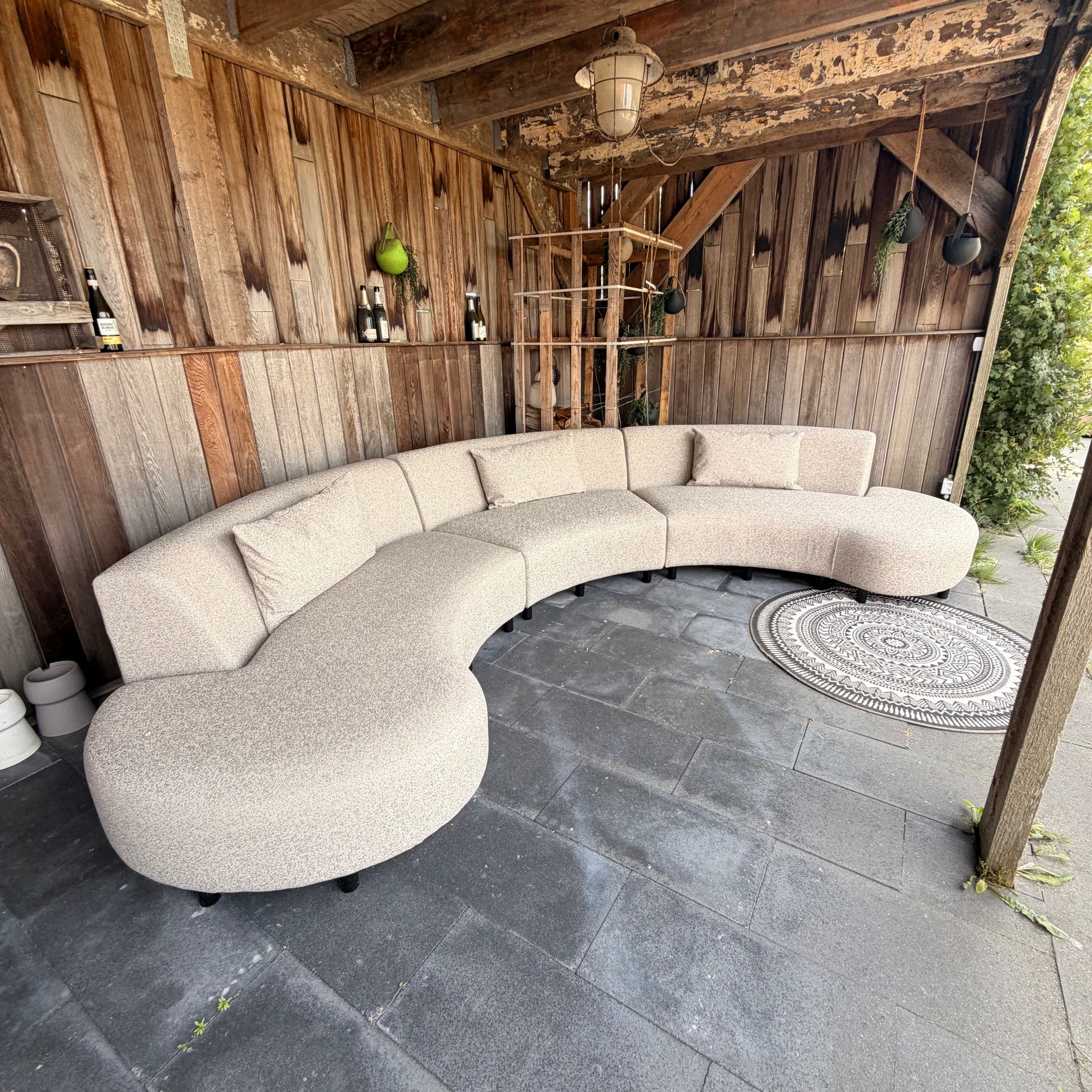 SALE |  Bended 8-zits  - Deluxe light taupe