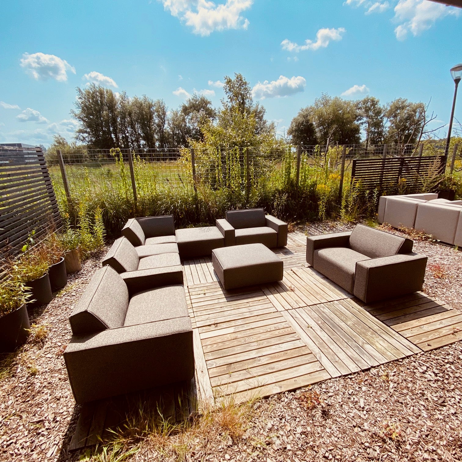 SALE overtollige voorraad | Icon 10-zits hoek + hockers + loveseat in Deluxe charcoal (Laatste)