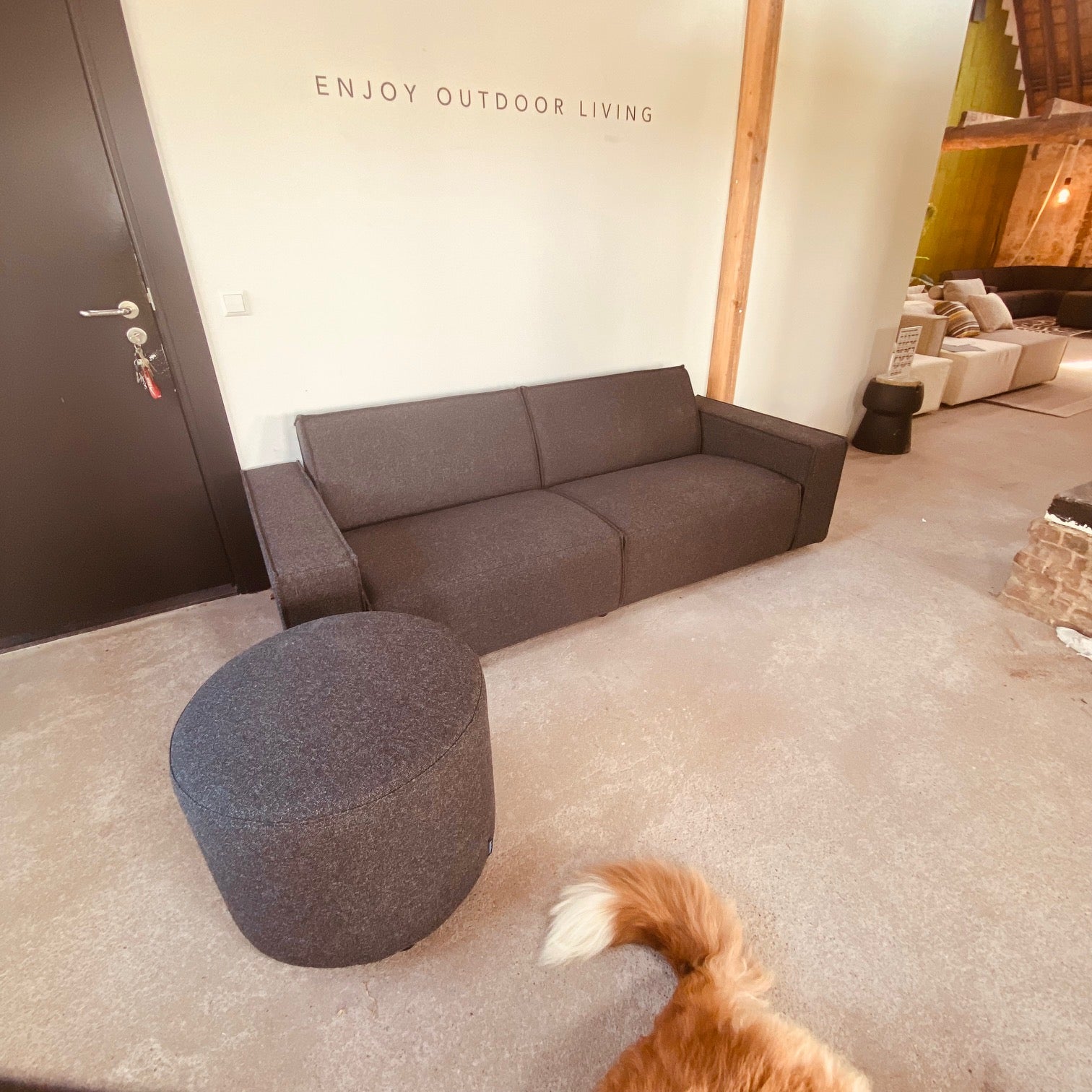 SALE overtollige voorraad | Icon 3-zits + poef rond 60 cm in Deluxe antraciet