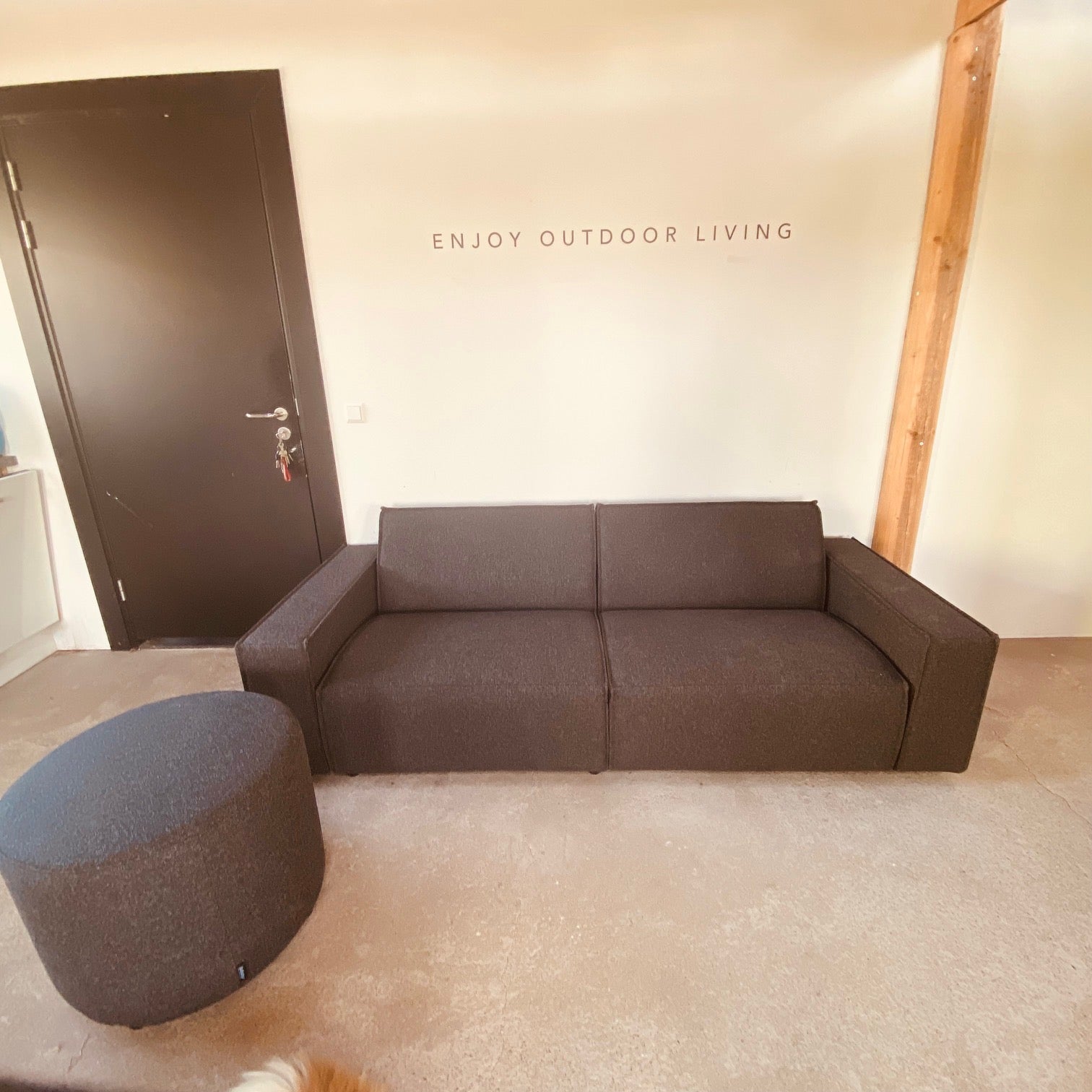 SALE overtollige voorraad | Icon 3-zits + poef rond 60 cm in Deluxe antraciet