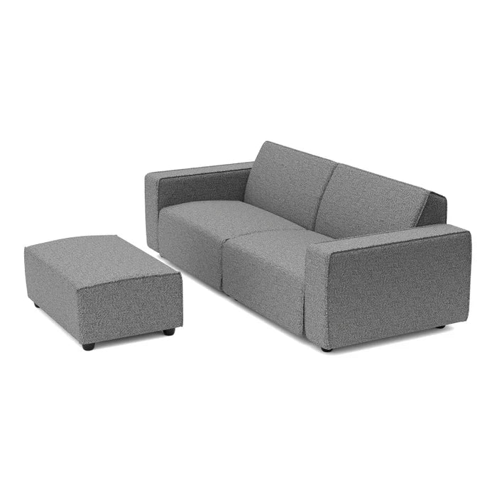 SALE overtollige voorraad | Icon 3-zits + hocker small in Deluxe STEEL