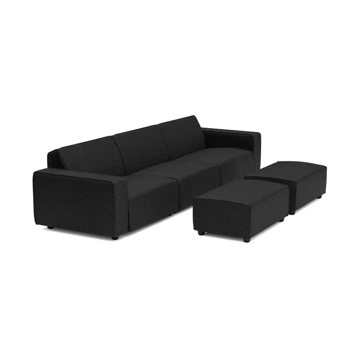 SALE | Icon 6 zits 312 cm + 2x hocker small in Deluxe ANTRACIET